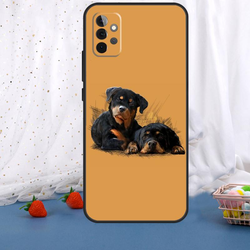Cartoon Rottweiler Dog For Samsung Galaxy A55 A35 A05 A52 A32 A22 A54 A14 A16 A26 A36 A56 A06 A15 A53 A33 A13 Case