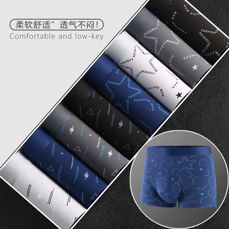 Roupa Íntima Masculina Boxers Masculinos Boxers de Cintura Média para Jovens Calças de Tamanho Grande para Meninos Shorts