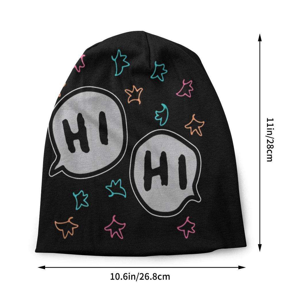 Heartstopper Leaves Hi LGBT Bonnet Beanie Strickmützen Unisex Frauen Coole TV-Serie Winter Warme Skullies Beanies Caps für Ski