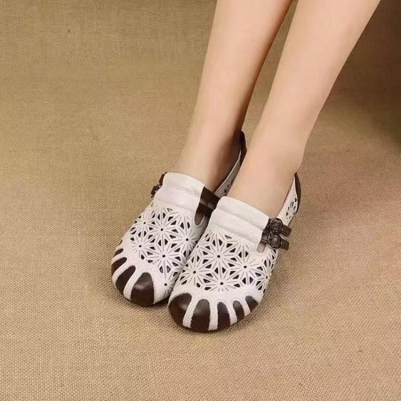 Spring and Autumn New Soft-soled Beef Tendon Sole Single Shoes Women's Flat Bottom Shallow Mouth