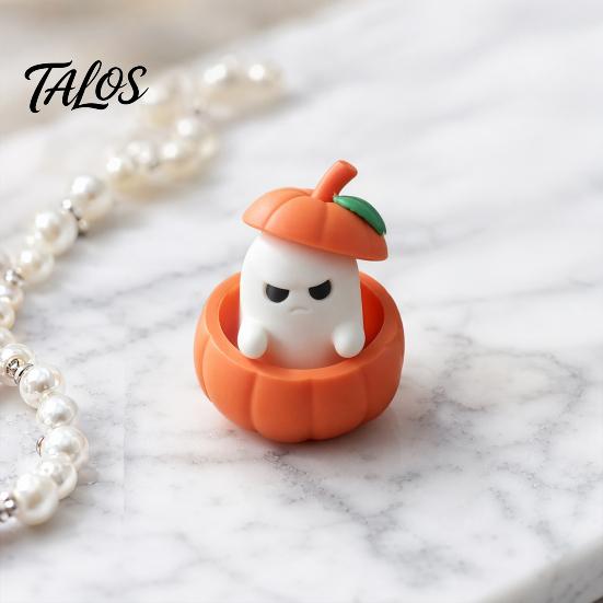 Burr-free Halloween Ornament Ornament, 3D Printed Pumpkin Ghost Design Figure, Decor Mini Desktop Decoration for Scented Candles Figure