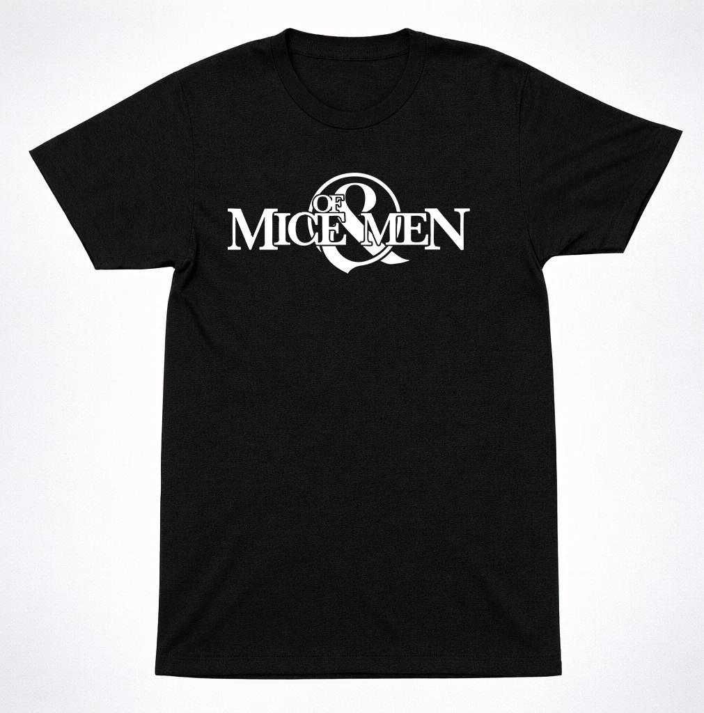 Of Mice & Men Logo T-Shirt | Metalcore Band Heavy Music Classic Black Tee S
