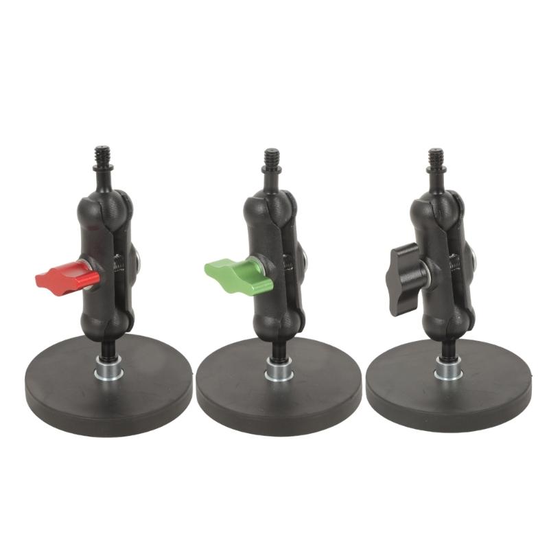 66mm Magnetic Camera Mount Base 1/4 Female Thread 17mm Ballhead Pea Clamp for Adjustable Angle Support Photography