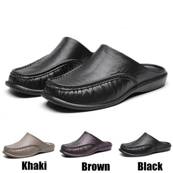 New Men's Fashion Sandals Non-slip Openwork Slippers Outdoor Beach Shoes Casual Lazy Shoes Outdoor Shoes Plus Size 40-47