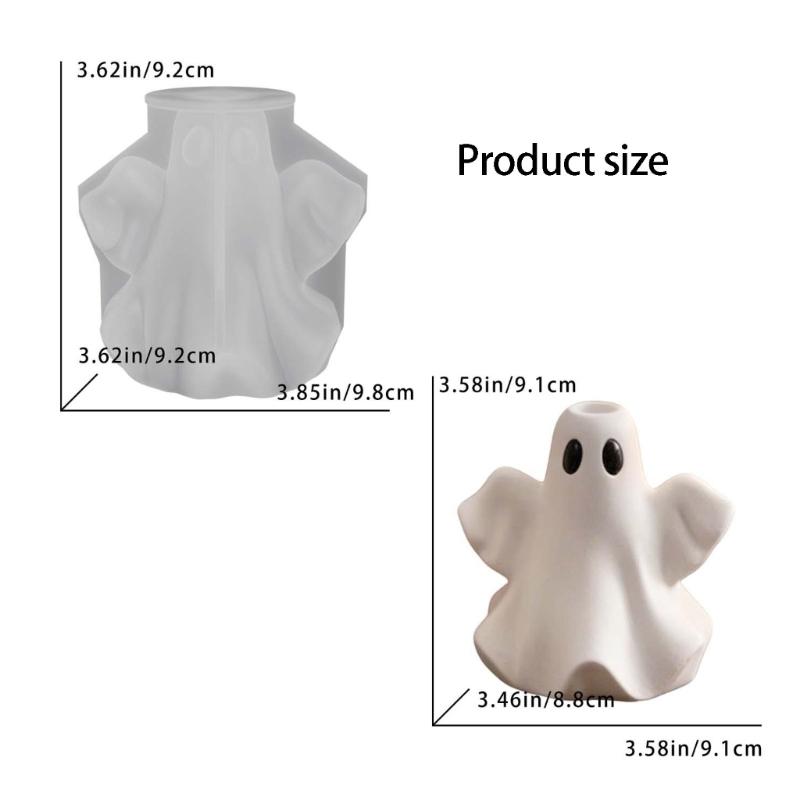 Halloween Candle Silicone Molds Ghostly Silicone Candlestick Molds For Making Candle Holder Home Decoration Cake Baking
