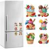 6Pcs Acrylic Special Shape Cake Ice Cream Diamond Art Magnets Decals Diamond Painting Refrigerator Magnet for Fridge Whiteboards