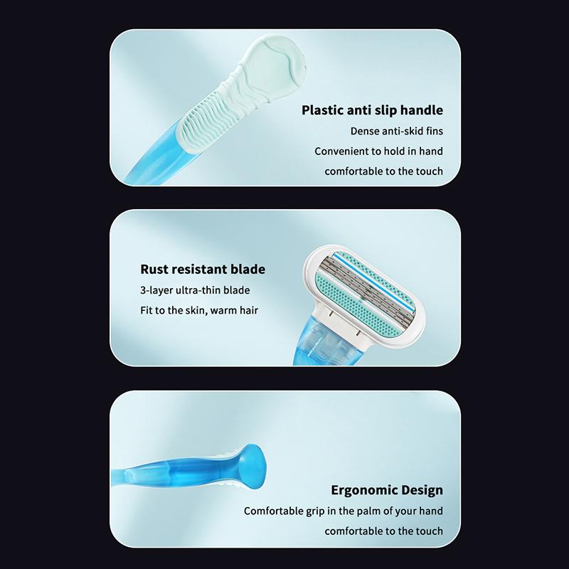 Womens Body Razor With Three Precision Floating Blades And Scratch Resistant Design Perfect For Full Body Grooming Home Travel