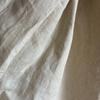 Used Handmade Large Stole, Off-white, Ecru, Ivory, White, Fringe, Linen