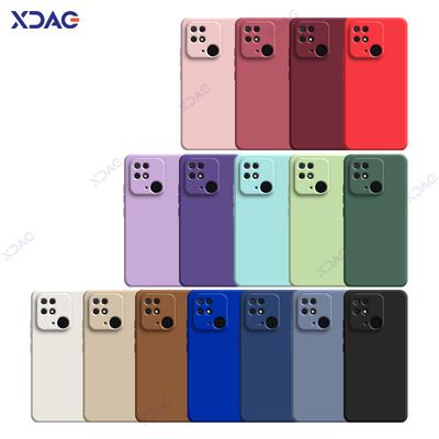 Mobile Phone Cases for Xiaomi POCO C40 POCOC40 360 Soft Luxury Square Liquid Silicone Back Cover Waterproof Bags Coque