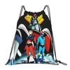 Custom Robo Grendizers Drawstring Backpack Bags Women Men Lightweight Anime Gym Sports Sackpack Sacks for Traveling