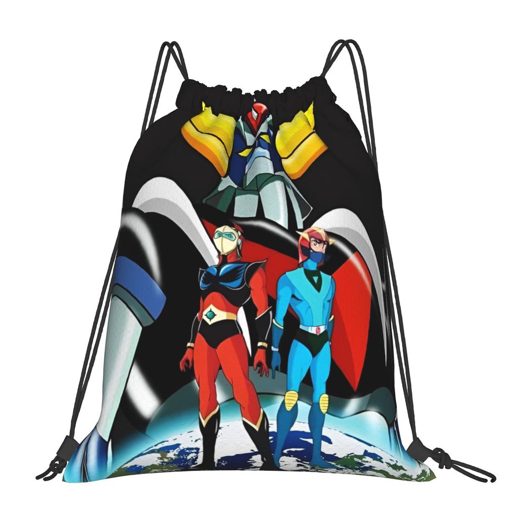 Custom Robo Grendizers Drawstring Backpack Bags Women Men Lightweight Anime Gym Sports Sackpack Sacks for Traveling