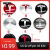 Car Sticker 4pcs 65mm Car Wheel Center Cap Badge Sticker for Tesla Model 3 Y S X Roadster P75D P85D P90D P100D Personaliza