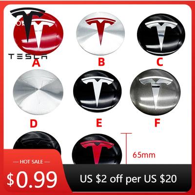 Naklejka na samochód 4 szt. 65 mm Naklejka z emblematem na środek koła samochodu dla Tesla Model 3 Y S X Roadster P75D P85D P90D P100D Personalizuj