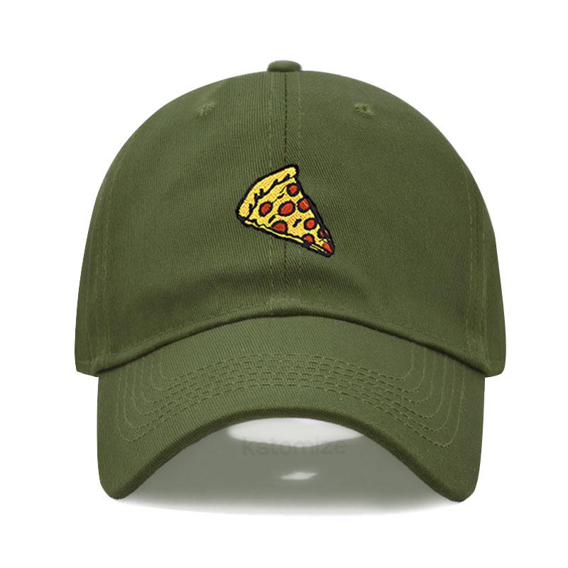 Pizza Embroidered Baseball Cap for Women Men Fashion Adjustable Soft Cotton Dad Hat Unisex Classic Golf Caps