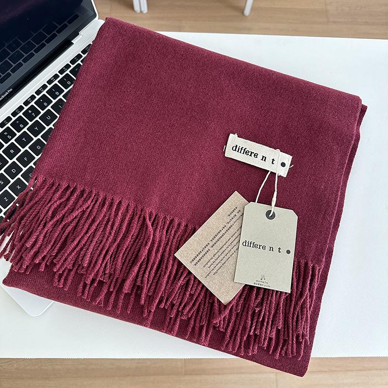 Women's Scarf Women's Solid Color Scarf Shawl Tassel Scarf