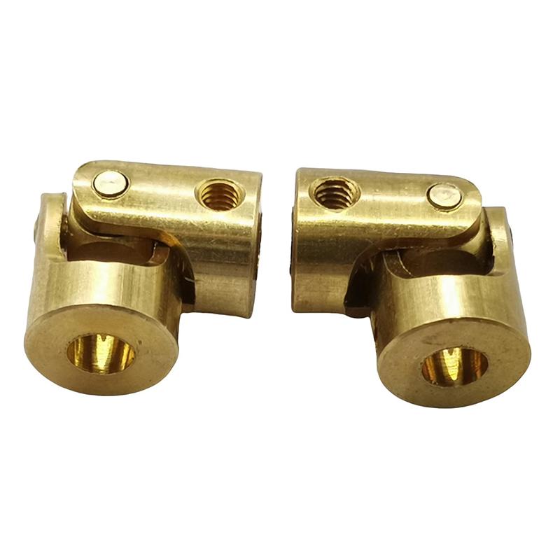 1/2/3pcs Bore 3mm-3mm Brass Motor Connector Universal Joint Coupling Gimbal Metal Cardan Joint For Rc Boat Car Parts Accessories