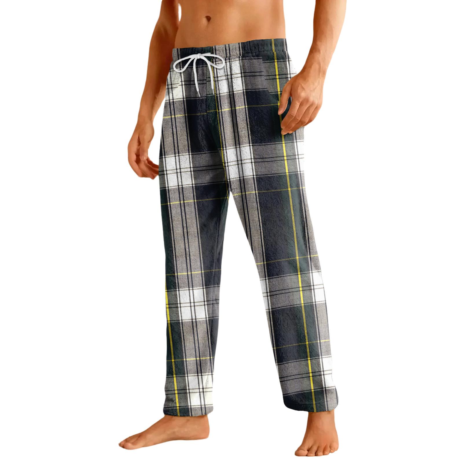 

Мужские домашние мягкие пижамные штаны со шнурком и карманами, повседневные спортивные штаны XL чёрный