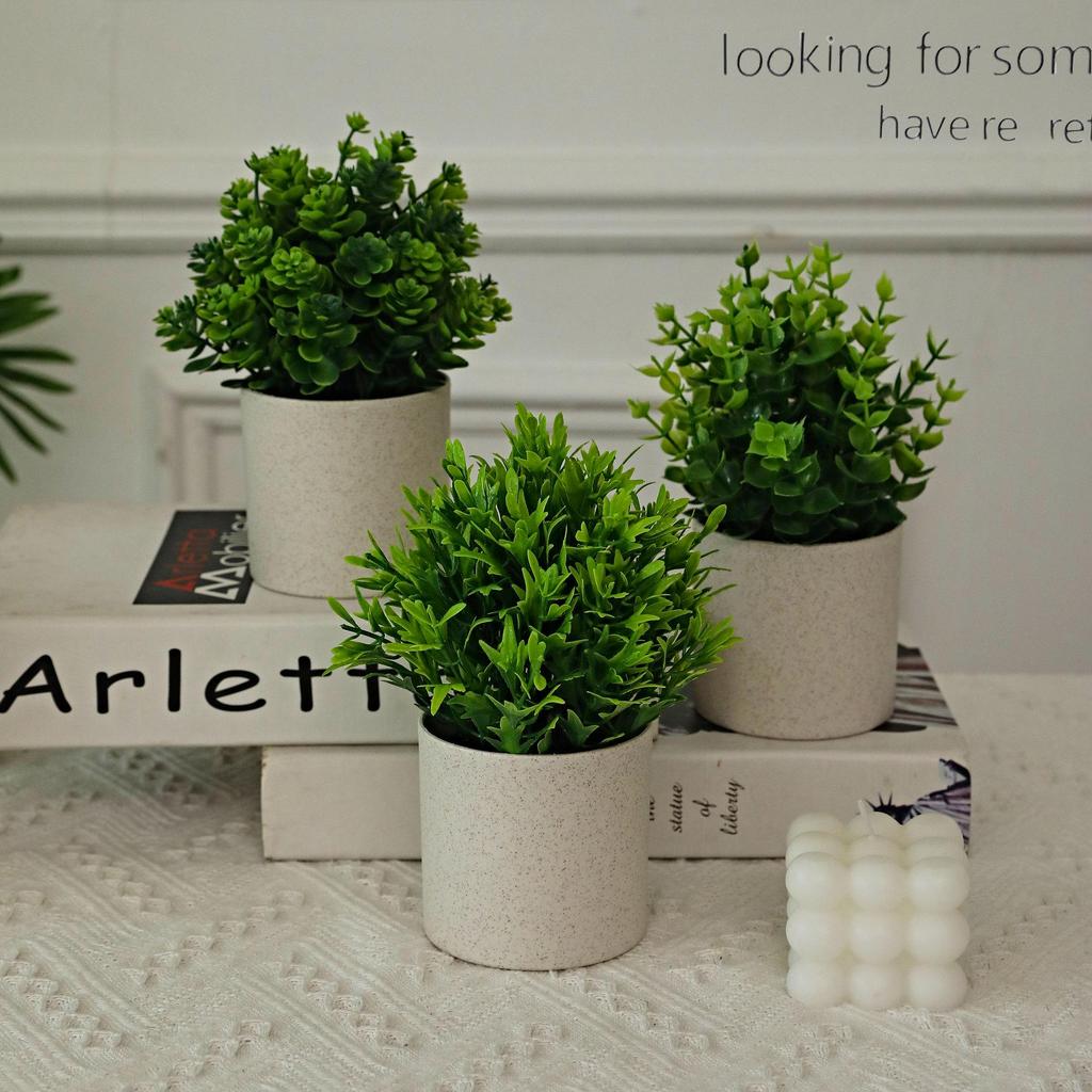 European Fresh Simulation Green Plant Potted Ornament for Home Decor
