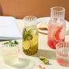 2 Ensembles Carafe d'Eau 600ml et Verre à Boire 200ml Bouteille Vintage en Verre pour Boissons Froides pour Chevet Salle à Manger
