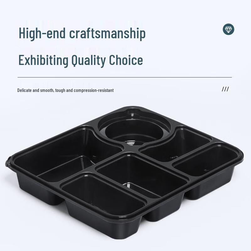 HANDUNYOU Disposable Compartment Takeaway Food Containers