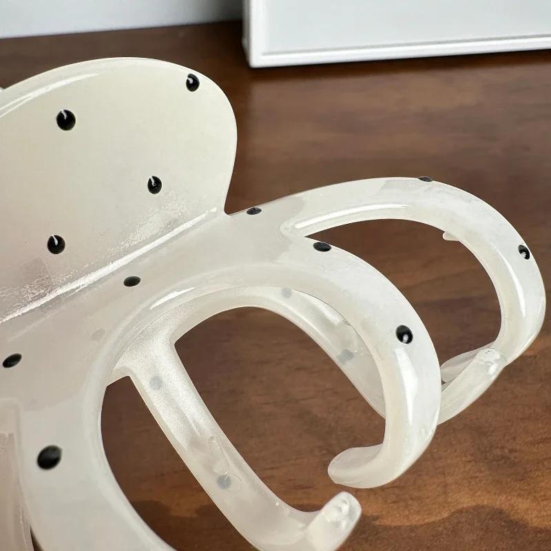 Retro Negru Alb Buline Geometrie Clamă de Păr Femei Fată Agrafă de Păr Elegantă Clipuri Rechin Crabi Barrete Accesorii de Păr la Modă