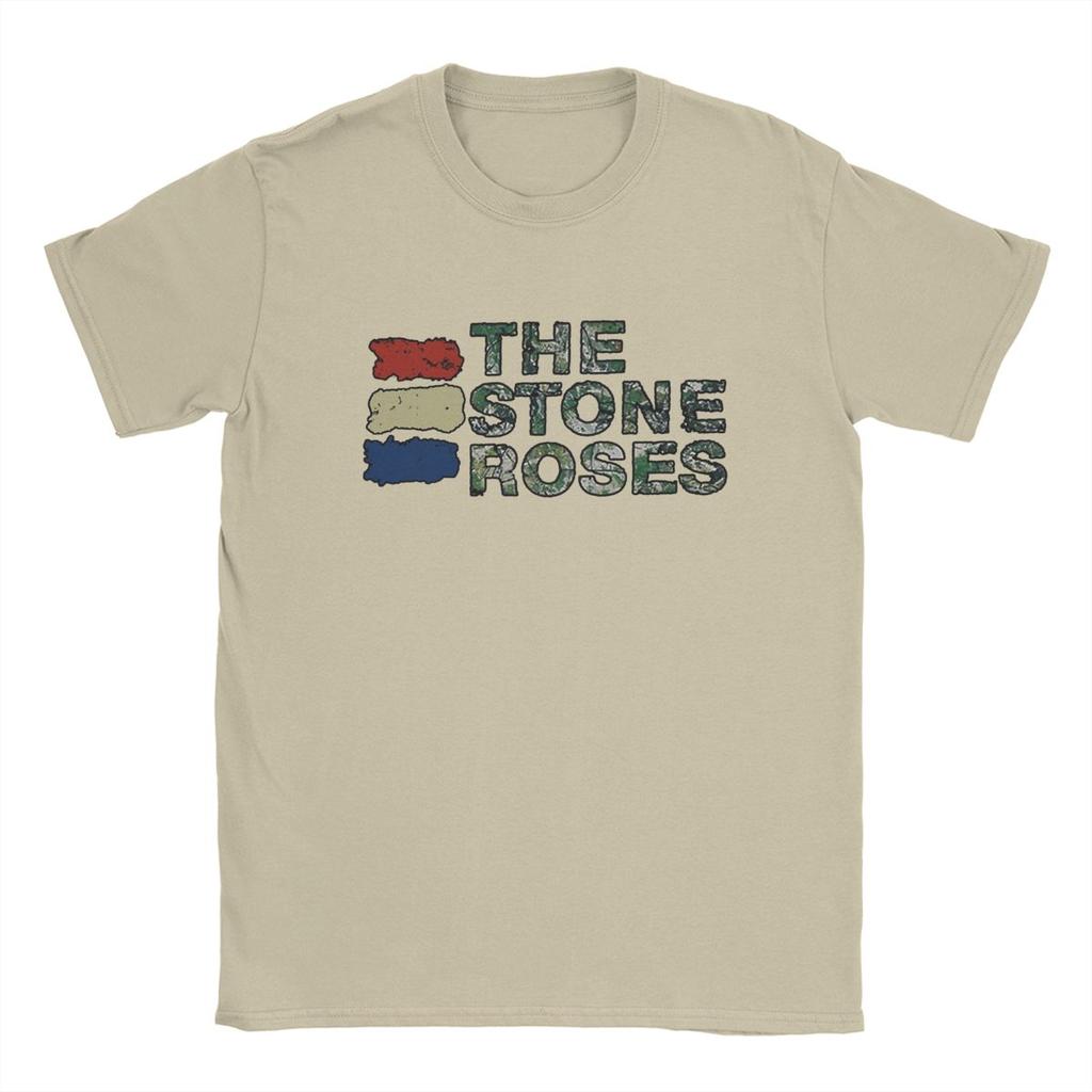 Men's The Stone Roses T Shirt English Rock Shinedown 100% Cotton Tops Novelty Short Sleeve Round Collar Tee Gift Idea T-Shirts