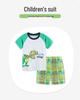 Summer 26 Dinosaur Cartoon Print Boys' Shorts and Shirt Set - Kids' Two-Piece