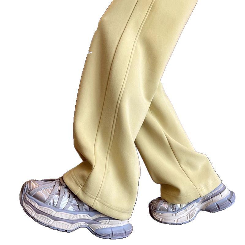 Women's High Waist Slimming Sweatpants: Narrow to Wide Leg Straight Casual Pants, Small Size, 2025 Trend.