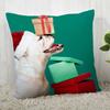 45x45cm Decorative Polyester Pillowcase Merry Christmas Christmas Tree Square Zipper Pillowcase Autumn Pillowcase