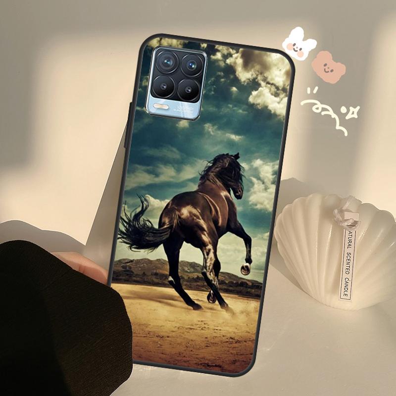 Horses Running For OnePlus 10 Pro 9 Pro 8T Nord2 9R Case For Realme GT 2 Pro 7 8 GT Neo2 9i 8i C21 Coque