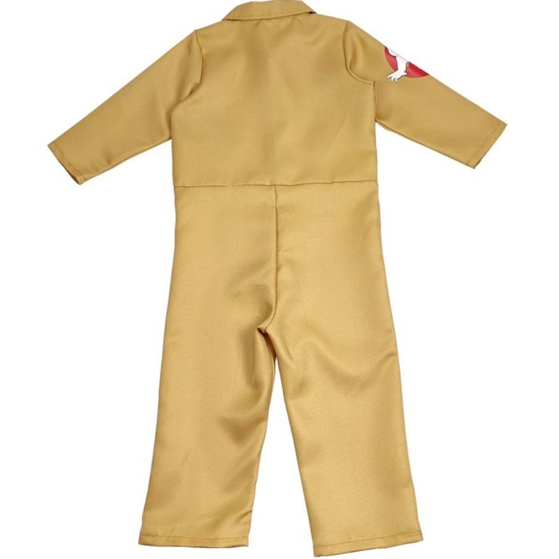 Kids Children Ghostbuster Costume with Protons Pack Accessory Ghostbuster Jumpsuit for Halloween Cosplay Party