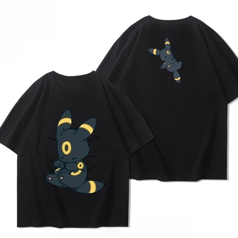 

Футболка с креативным принтом Umbreon для портативной игры Pokémon, летняя новинка в стиле Харадзюку, свободный крой, повседневный топ с коротким рукавом для мужчин и женщин 2XL