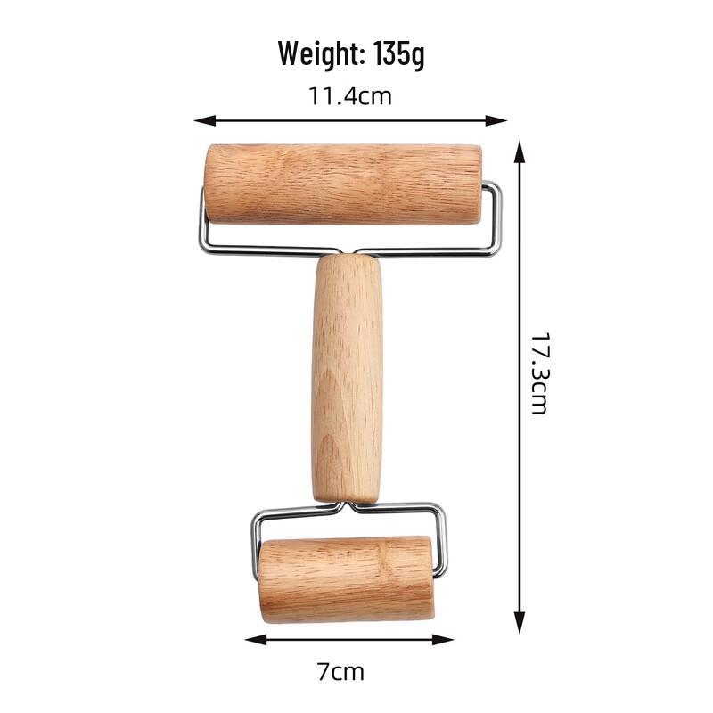 MDNG Wooden Patterned Rolling Pin Set