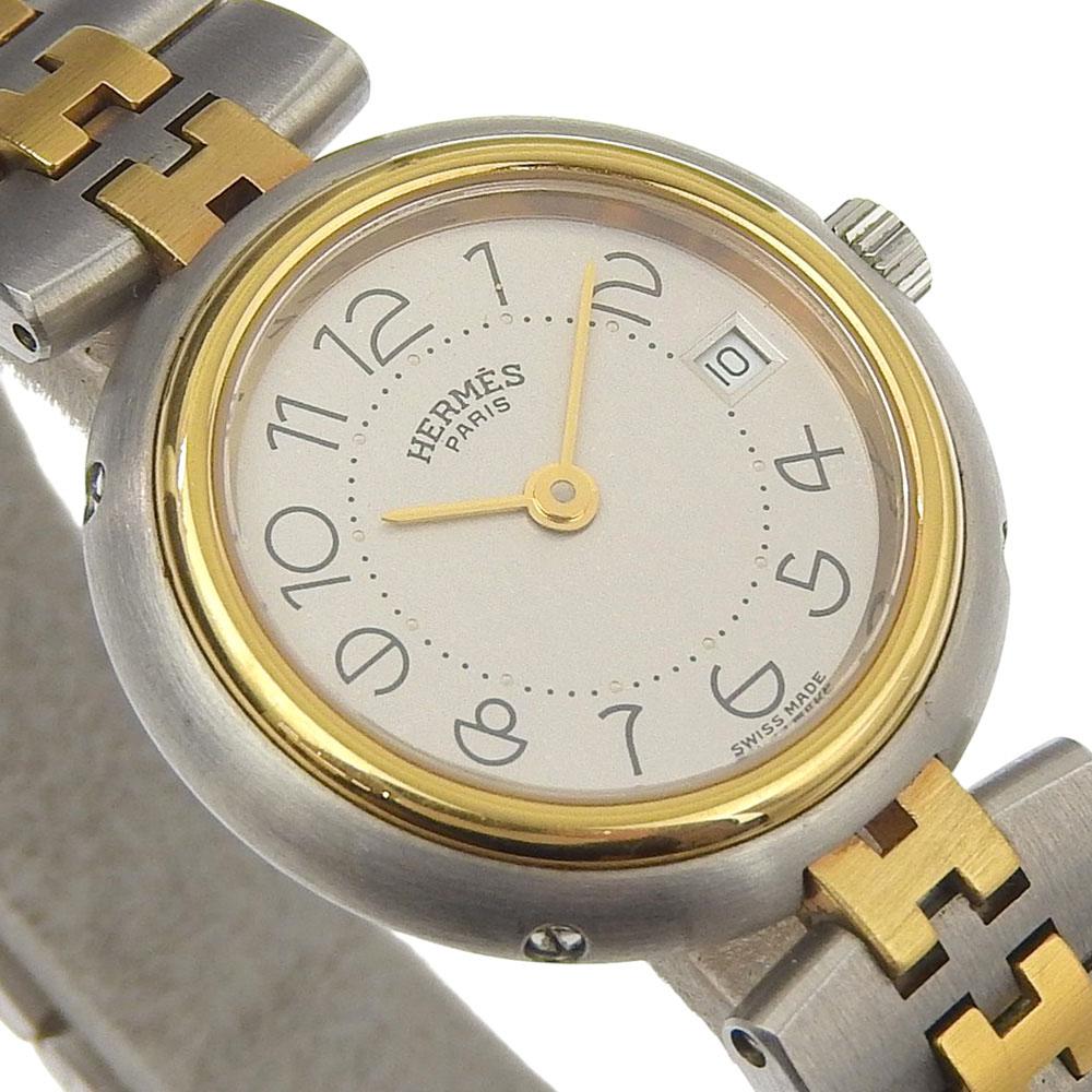 HERMES profile Watches SilverDial Stainless Steel Quartz Analog display Women Used