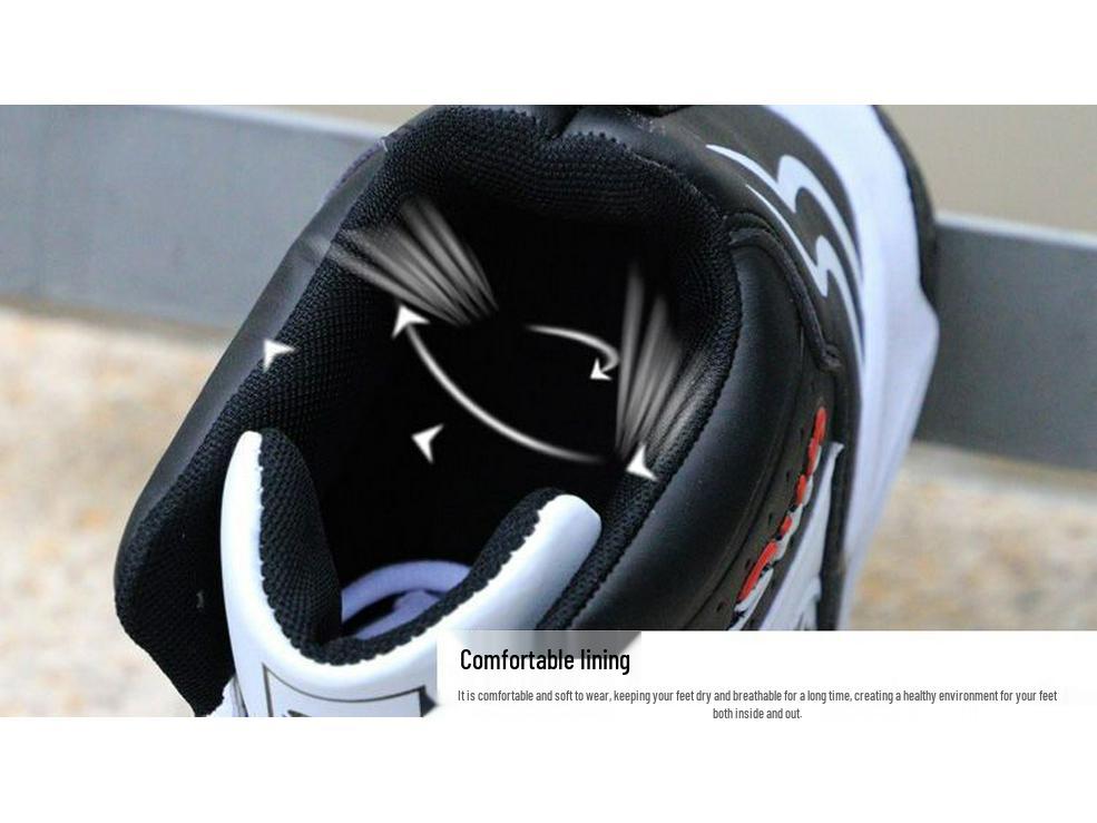 Adidași de alergare bărbați 2025 Toamnă/Iarnă piele high-top: Pantofi de baschet rezistenți la uzură, antiderapanți, care absorb șocurile.