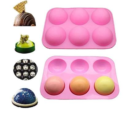 6 Löcher Halbkugel Kugel Schokolade Silikonform Runde Halbkugel Kuchen Silikon Backformen für Dessert DIY Jelly Dome Mousse