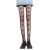 Fishnet Tights with Bow Pattern Seam Design Stretchy Sheer Pantyhose for Women Elastic Mesh Legwear Full Length Hosiery