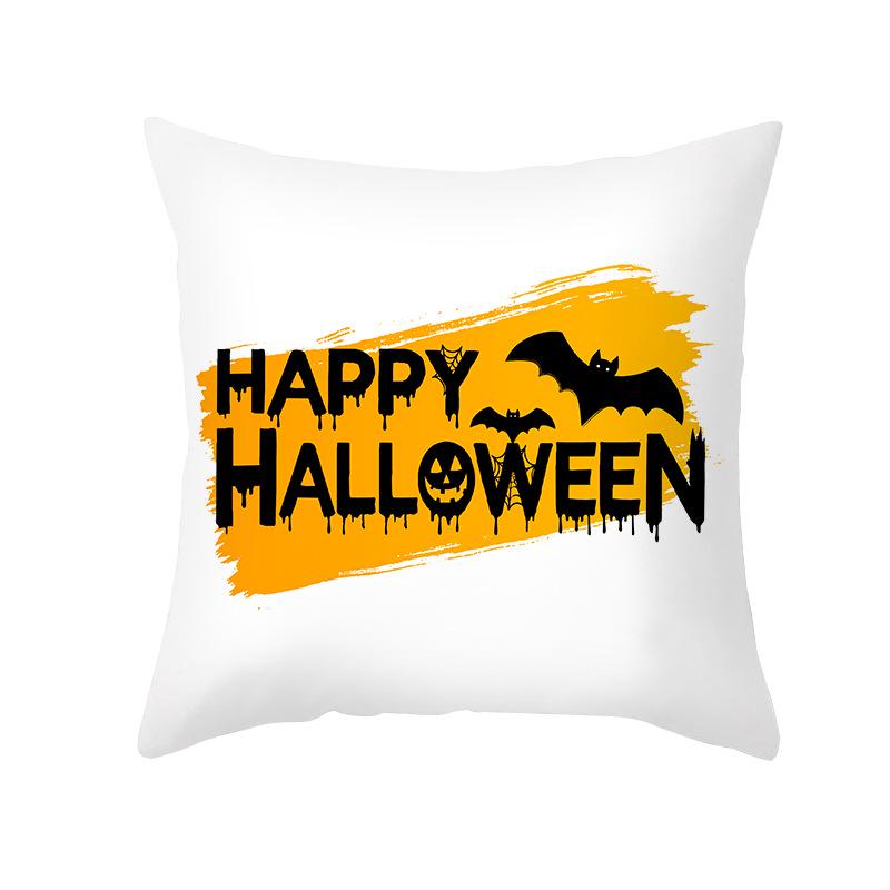 New Nordic Halloween Throw Pillow Cover Black Letter Print Sofa Cushion Cover Cushion Cover Home