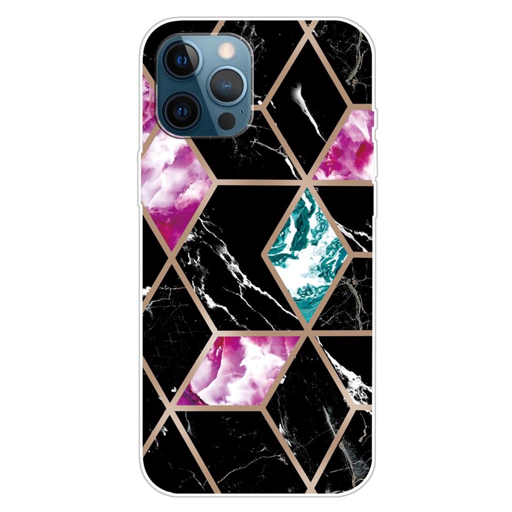 For iPhone 16 Pro Max Case Abstract Marble Pattern Printing TPU Phone Cover