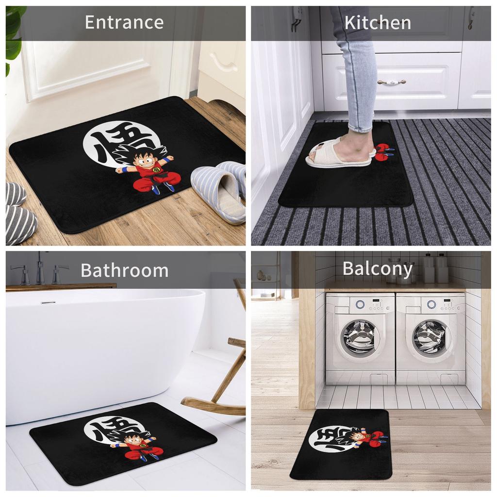 Anime Dragon Ball Goku Doormat Non-Slip Bath Kitchen Mat Living Room Floor Door Entrance Carpet Rug