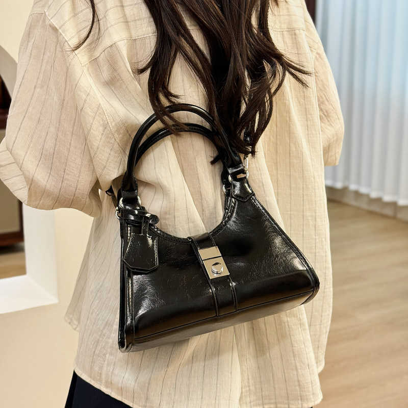Neue Mode Retro-Stil PRA Schloss Achseltasche tragbare Schulter Umhängetasche Damen