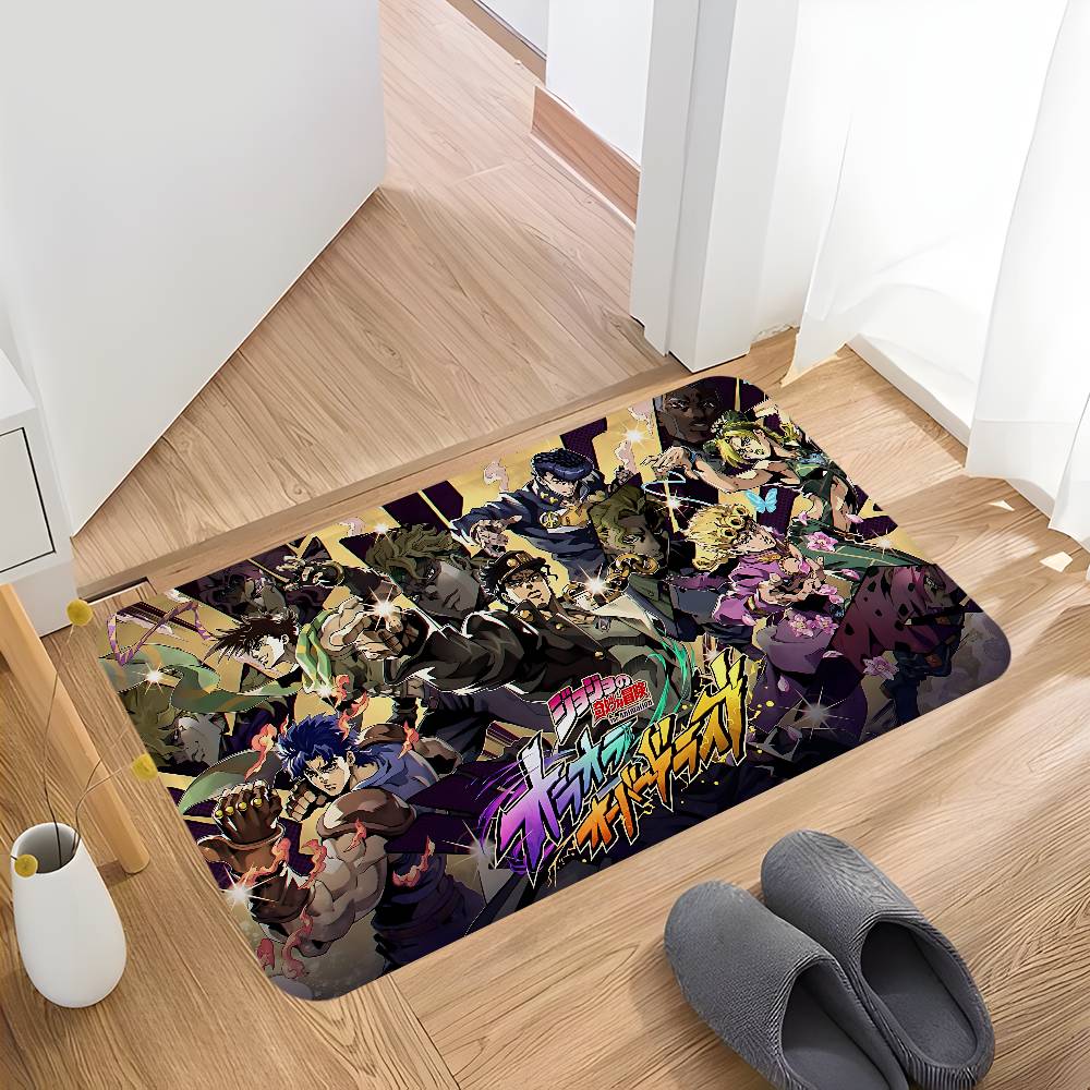 J-JoJo's Bizarre Adventure Teppich Nordischer Stil Haus Fußmatte Badezimmer-Toilettenmatten Schlafzimmer Hotel Dekor Matte