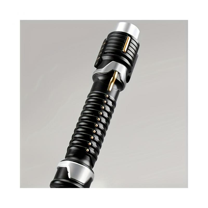 (Green) Extendable & Retractable Lightsaber with Glowing Green Blade, Hilt with Grip & Detachable Blade,Replica for Role