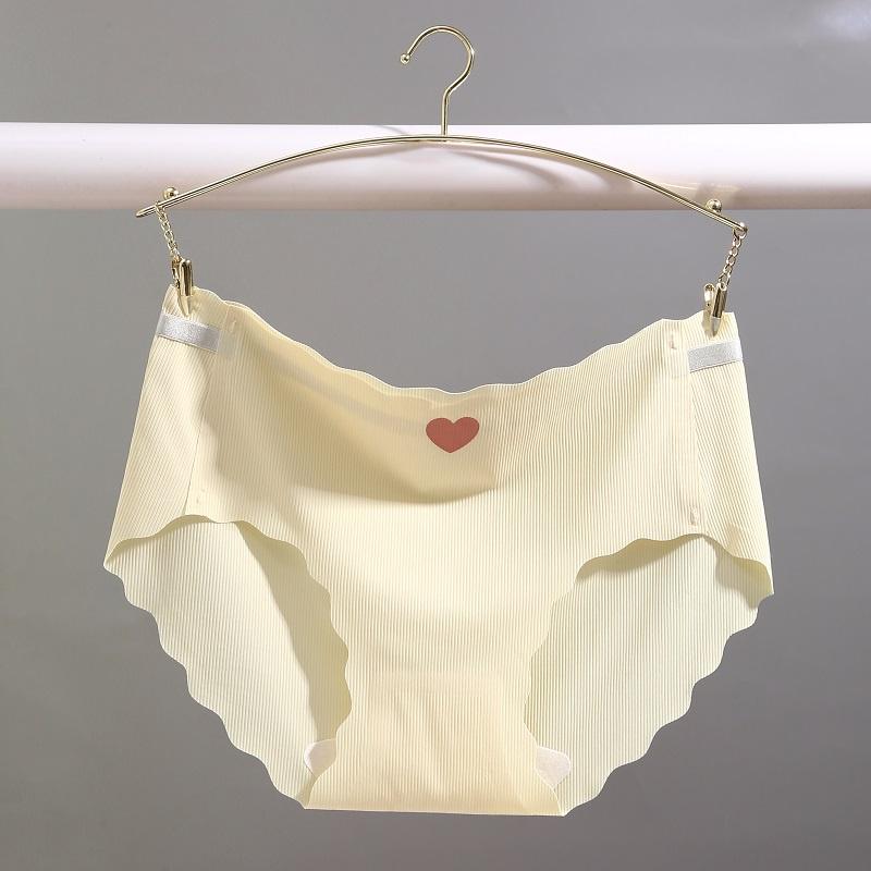 

Трусики FINETOO из ледяного шелка, женские удобные дышащие трусы из чистого хлопка, милое сексуальное нижнее белье L жёлтый