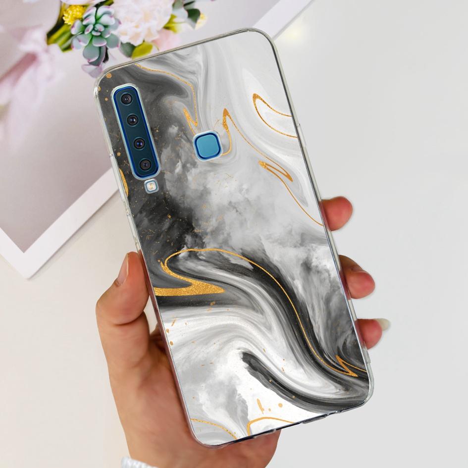 For Samsung Galaxy A9 2018 Case A920 SM-A920F Silicone Cover Popular Flower Clear TPU Soft Phone Case For Samsung A9 2018 Bumper