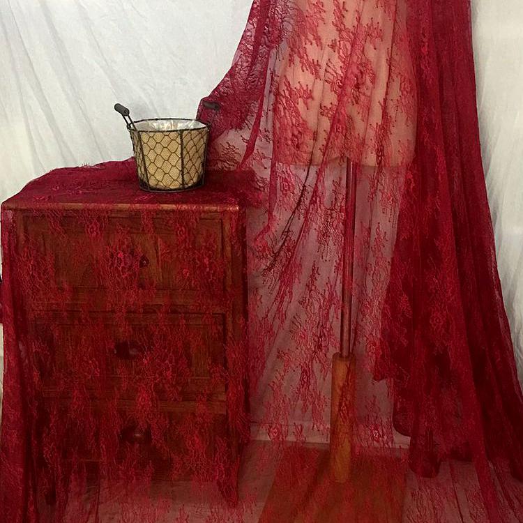 3 Meters Eyelash Lace Trim, Sewing Colorful Eyelash Lace Fabric Floral Mesh Underwear Lingerie Fabric, Wide 150cm