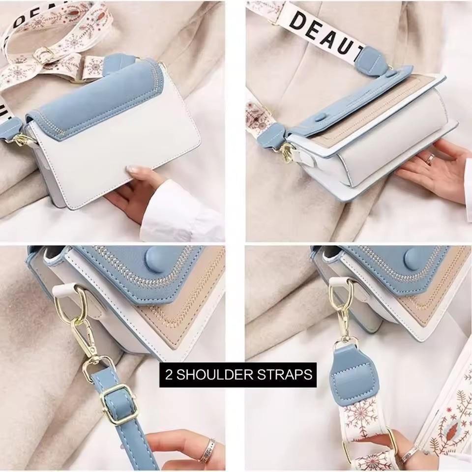 Women's Trendy Small Square Crossbody Bag Lightweight Casual Chic Dual Strap Shoulder Bags