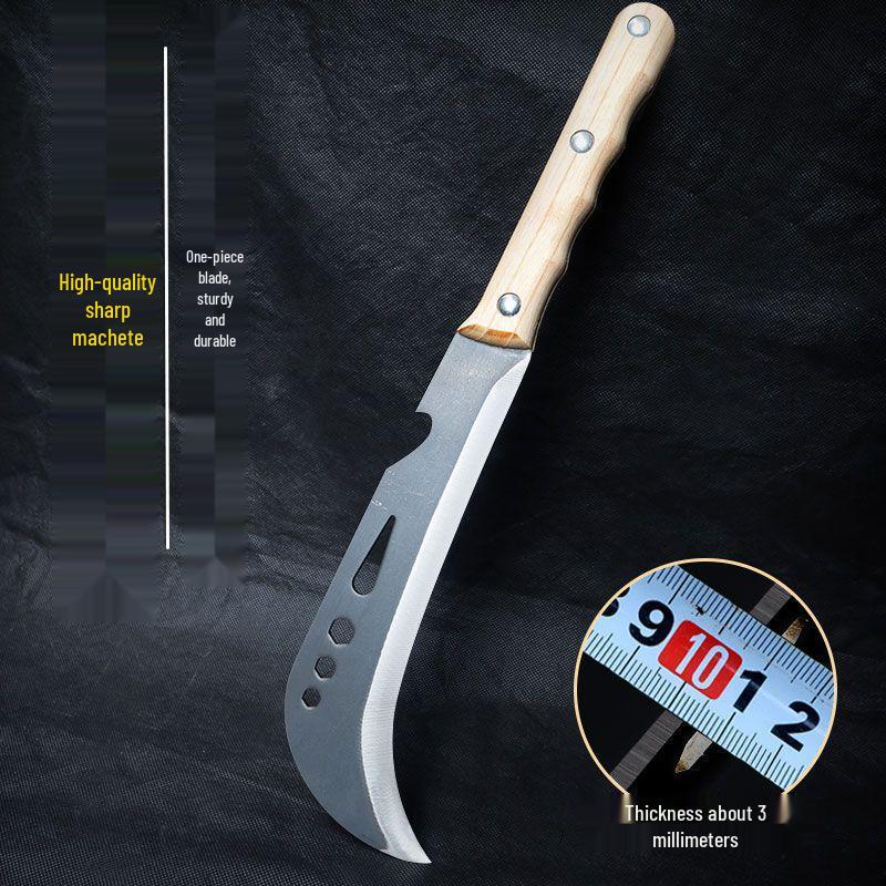 Cuțit curbat multifuncțional pentru tăierea lemnelor de foc, copacilor și bambusului în aer liber