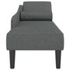 VidaXL Chaise longue avec coussins gris foncé tissu, canapé rembourré, canapé pour chambre à coucher, canapé à 2 places, 4007597