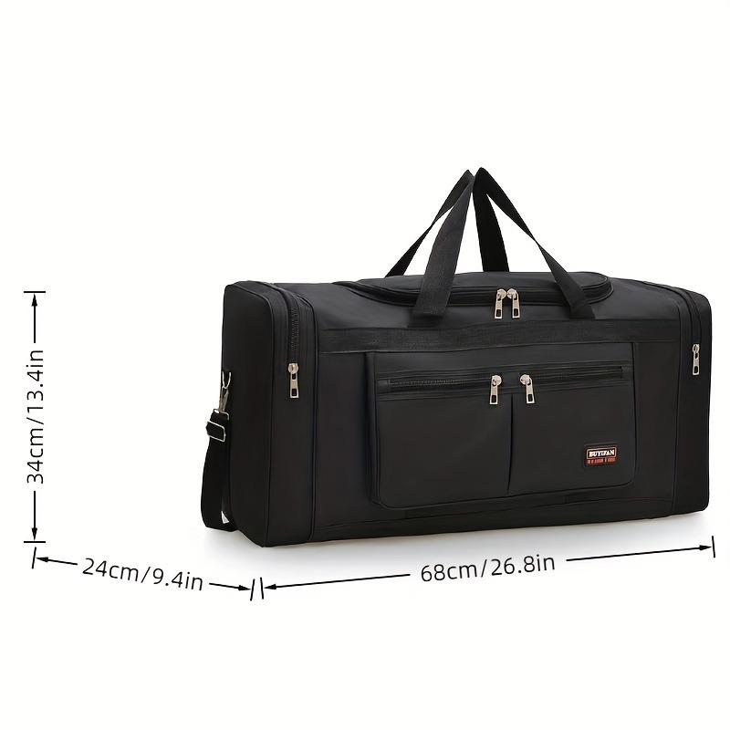 Large Capacity Foldable Travel Duffel Bag with Multiple Compartments, Adjustable Shoulder Straps & Zipper Closure - Ideal for Gym, Work, and Daily Use